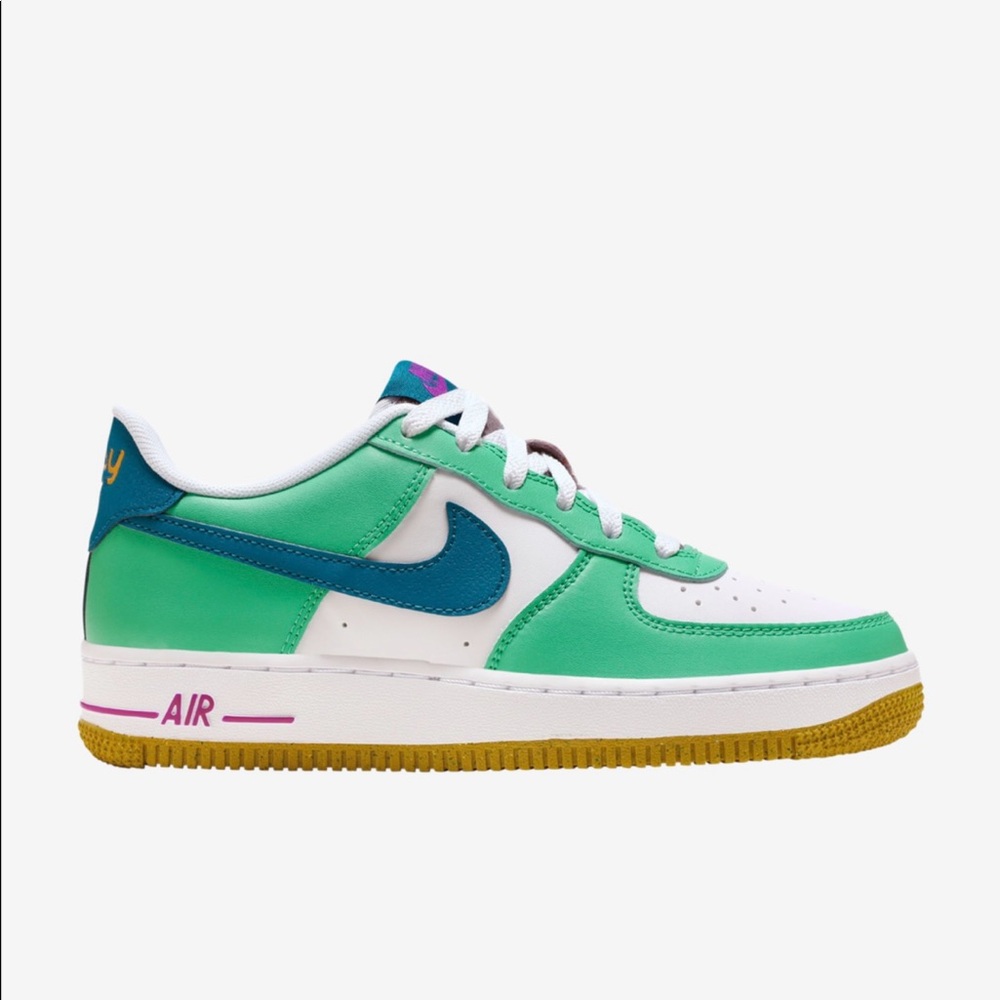 Nike Boys Air Force 1 LV8 AP Spring Green White Green Abyss